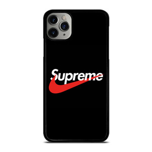 SUPREME X NIKE BLACK LOGO iPhone 11 Pro Max Case