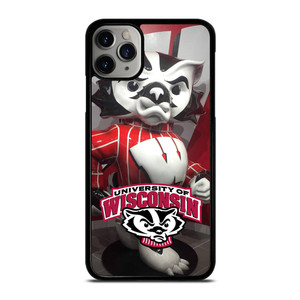 WISCONSIN BADGER MASCOT iPhone 11 Pro Max Case WISCONSIN BADGER MASCOT iPhone 11 Pro Max Case
