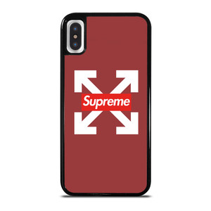 OFF WHITE LOGO X SUPREME RED iPhone X / XS Case