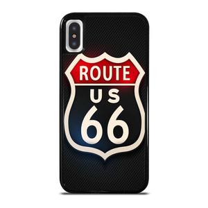 ROUTE 66 STREET US LOGO CARBON iPhone X / XS Case