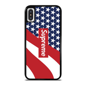 SUPREME LOGO AMERICAN FLAG iPhone X / XS Case