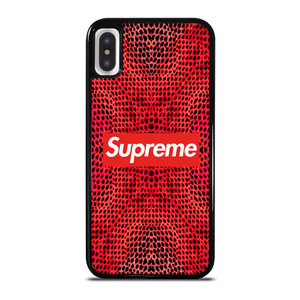 SUPREME RED SNAKE SKIN iPhone X / XS Case