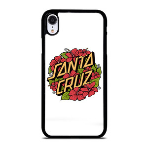 SANTA CRUZ SKATEBOARD FLORAL WHITE iPhone XR Case SANTA CRUZ SKATEBOARD FLORAL WHITE iPhone XR Case