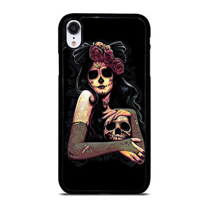 SUGAR SKULL TATTOO GIRL iPhone XR Case SUGAR SKULL TATTOO GIRL iPhone XR Case