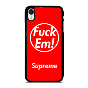 SUPREME FUCK EM RED iPhone XR Case SUPREME FUCK EM RED iPhone XR Case