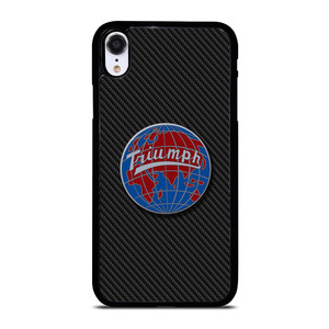TRIUMPH WORLDWIDE LOGO CARBON iPhone XR Case TRIUMPH WORLDWIDE LOGO CARBON iPhone XR Case