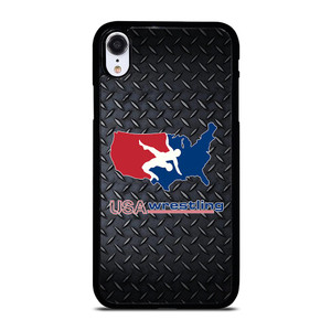USA WRESTLING METAL LOGO iPhone XR Case