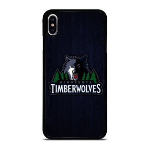 MINNESOTA TIMBERWOLVES WOODEN LOGO iPhone XS Max Case MINNESOTA TIMBERWOLVES WOODEN LOGO iPhone XS Max Case