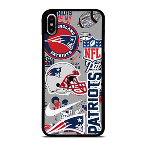 NEW ENGLAND PATRIOTS NFL STICKER BOMB iPhone XS Max Case NEW ENGLAND PATRIOTS NFL STICKER BOMB iPhone XS Max Case
