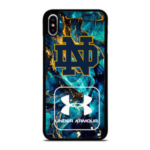 NOTRE DAME VS UNDER ARMOUR MARBLE BLUE iPhone XS Max Case NOTRE DAME VS UNDER ARMOUR MARBLE BLUE iPhone XS Max Case
