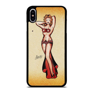 SAILOR JERRY BIKINI GIRL TATTOO iPhone XS Max Case