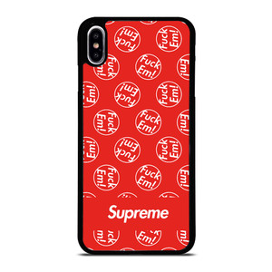 SUPREME FUCK EM PATTERN iPhone XS Max Case