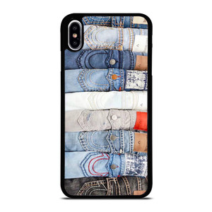 TRUE RELIGION BRAND JEANS COLLAGE iPhone XS Max Case TRUE RELIGION BRAND JEANS COLLAGE iPhone XS Max Case