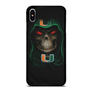 UM MIAMI HURRICANES SKULL iPhone XS Max Case UM MIAMI HURRICANES SKULL iPhone XS Max Case