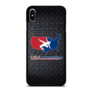 USA WRESTLING METAL LOGO iPhone XS Max Case USA WRESTLING METAL LOGO iPhone XS Max Case