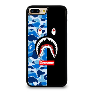 SUPREME BAPE SHARK CAMO BLUE BLACK iPhone 7 Plus Case