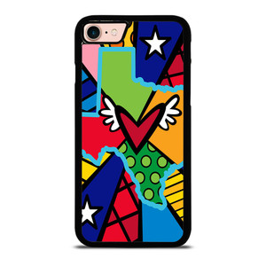 ROMERO BRITTO POP TEXAS MAP iPhone 8 Case