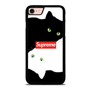 SUPREME BLACK WHITE CAT iPhone 8 Case