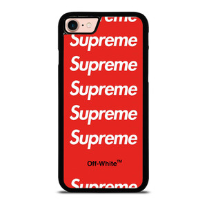 SUPREME RED OFF WHITE iPhone 8 Case