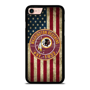 WASHINGTON REDSKINS AMERICAN FLAG iPhone 8 Case
