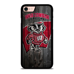 WISCONSIN BADGER WOODEN LOGO iPhone 8 Case WISCONSIN BADGER WOODEN LOGO iPhone 8 Case