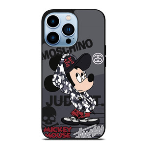 MICKEY MOUSE CAMO X MOSCHINO X STUSSY iPhone 13 Pro Max Case