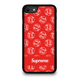 SUPREME FUCK EM PATTERN iPhone SE 2020 Case