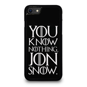 GAME OF THRONES KNOW NOTHING JON SNOW black rubber iPhone SE 2020 Case