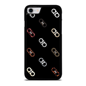 SALVATORE FERRAGAMO LOGO PATTERN iPhone SE 2022 Case SALVATORE FERRAGAMO LOGO PATTERN iPhone SE 2022 Case