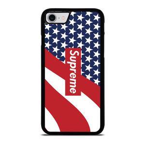 SUPREME LOGO AMERICAN FLAG iPhone SE 2022 Case