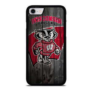 WISCONSIN BADGER WOODEN LOGO iPhone SE 2022 Case WISCONSIN BADGER WOODEN LOGO iPhone SE 2022 Case
