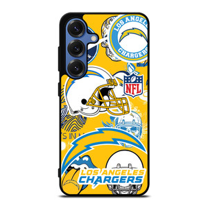 LOS ANGELES CHARGERS NFL STICKER BOMB Samsung Galaxy S25 Case LOS ANGELES CHARGERS NFL STICKER BOMB Samsung Galaxy S25 Case