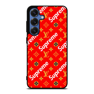 NEW SUPREME RED GOLD PATTERN Samsung Galaxy S25 Case