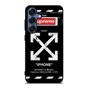OFF WHITE BLACK SUP Samsung Galaxy S25 Case OFF WHITE BLACK SUP Samsung Galaxy S25 Case