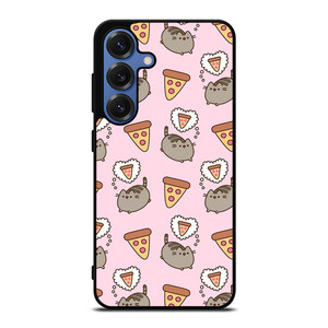 PUSHEEN THE CAT PIZZA Samsung Galaxy S25 Case