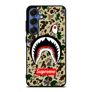 SHARK CAMO BATHING APE SUPREME Samsung Galaxy S25 Case