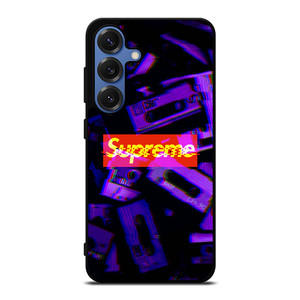 SUPREME PURPLE CASSETTE GLITCH Samsung Galaxy S25 Case