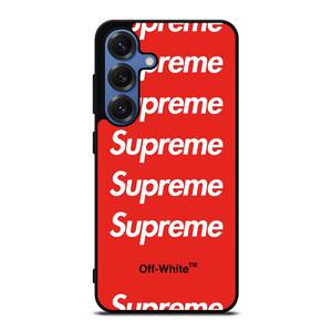 SUPREME RED OFF WHITE Samsung Galaxy S25 Case