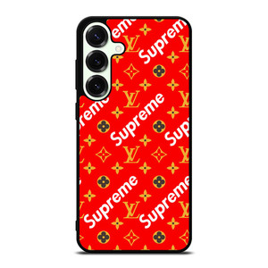 NEW SUPREME RED GOLD PATTERN Samsung Galaxy S25 Plus Case NEW SUPREME RED GOLD PATTERN Samsung Galaxy S25 Plus Case