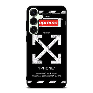 OFF WHITE BLACK SUP Samsung Galaxy S25 Plus Case OFF WHITE BLACK SUP Samsung Galaxy S25 Plus Case