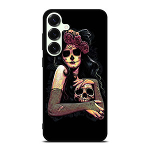 SUGAR SKULL TATTOO GIRL Samsung Galaxy S25 Plus Case
