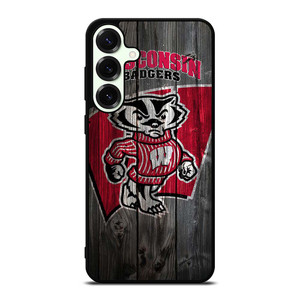 WISCONSIN BADGER WOODEN LOGO Samsung Galaxy S25 Plus Case
