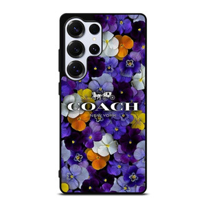PURPLE FLOWERS COACH NEW YORK Samsung Galaxy S25 Ultra Case PURPLE FLOWERS COACH NEW YORK Samsung Galaxy S25 Ultra Case