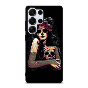 SUGAR SKULL TATTOO GIRL Samsung Galaxy S25 Ultra Case