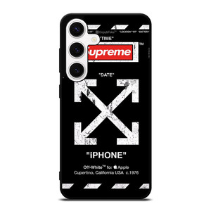 OFF WHITE BLACK SUP Samsung Galaxy S24 Case OFF WHITE BLACK SUP Samsung Galaxy S24 Case