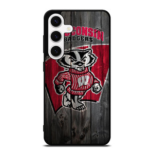 WISCONSIN BADGER WOODEN LOGO Samsung Galaxy S24 Case WISCONSIN BADGER WOODEN LOGO Samsung Galaxy S24 Case