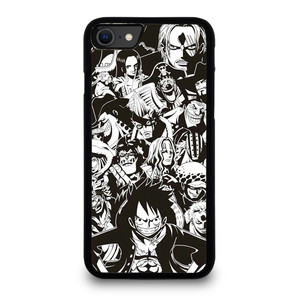 ONE PIECE CHARACTER BLACK WHITE iPhone SE 2020 Case