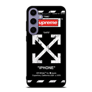 OFF WHITE BLACK SUP Samsung Galaxy S24 Plus Case