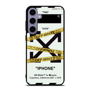 OFF WHITE YELLOW STRIPES Samsung Galaxy S24 Plus Case