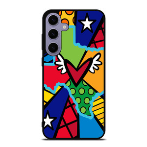 ROMERO BRITTO POP TEXAS MAP Samsung Galaxy S24 Plus Case ROMERO BRITTO POP TEXAS MAP Samsung Galaxy S24 Plus Case